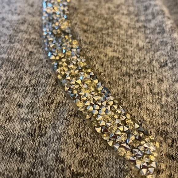 JUICY COUTURE heather grey butterfly, hooded top with rhinestone trim. XS. EUC - Picture 10 of 11